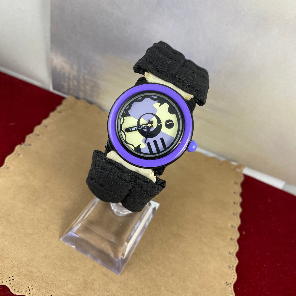 Vintage Brittania Watch Purple Bezel Yellow Black - Picture 7 of 7